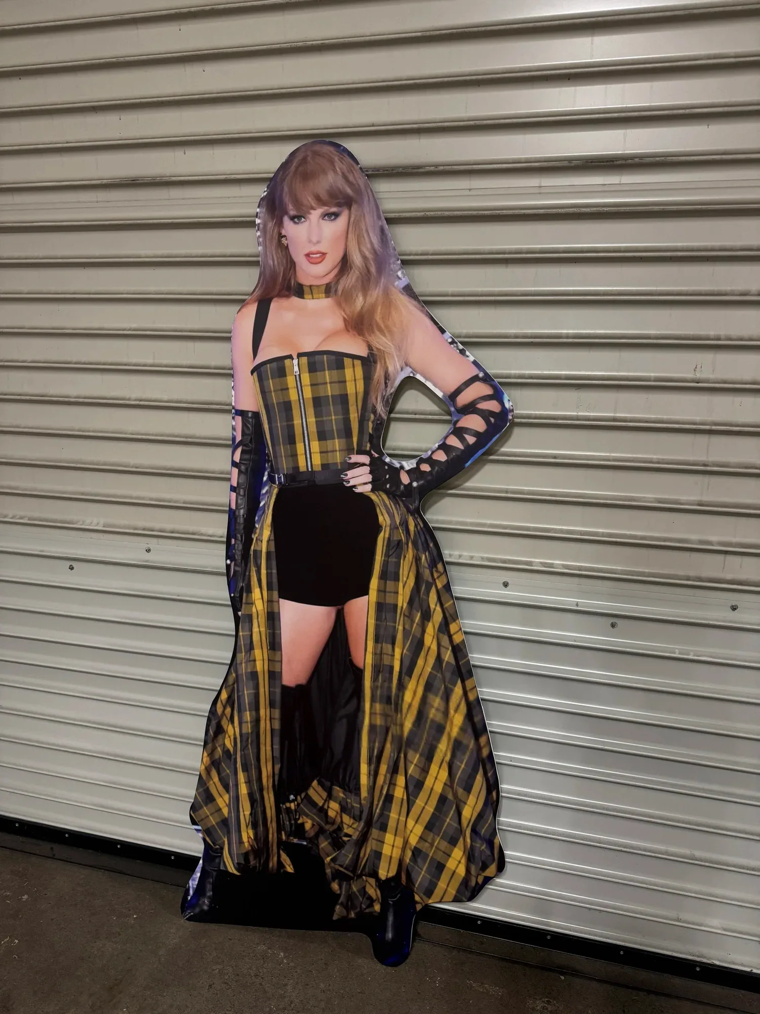Life-size concert cutout for a fan photo op