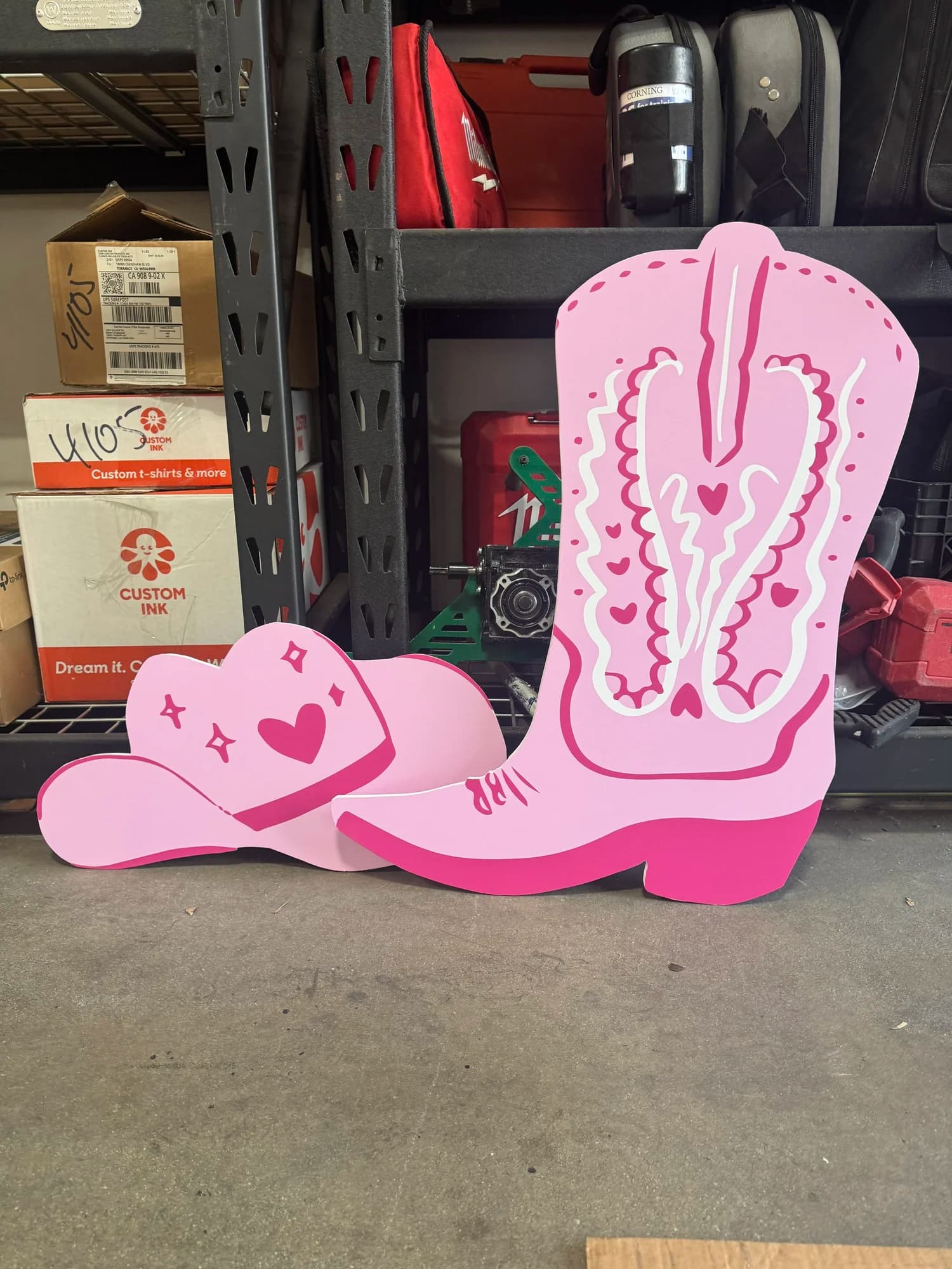 Foam cutout props for a photo booth